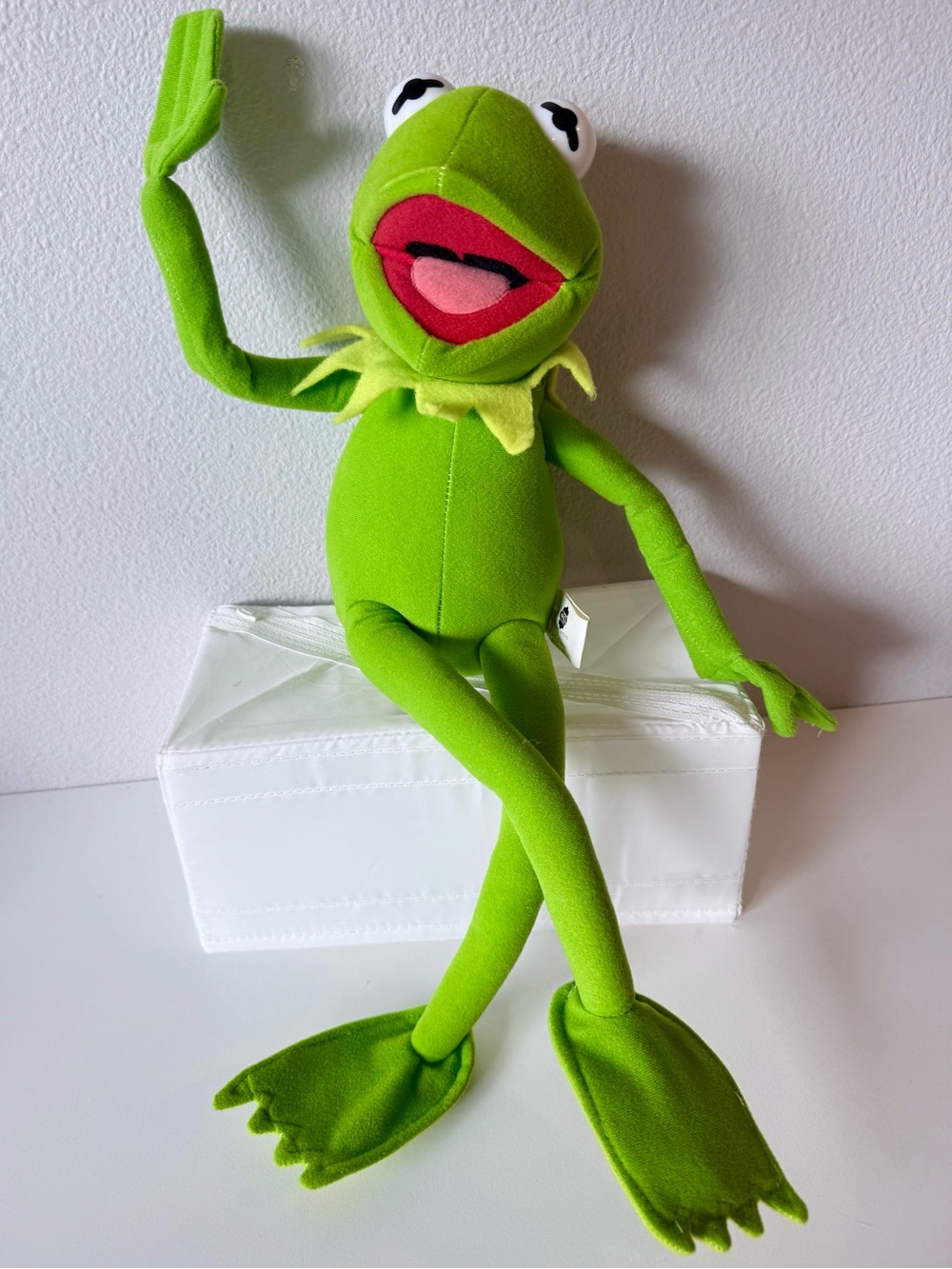 Vintage Nanco Kermit The Frog Posable Green Plush Toy Jim Henson Muppets 18" Y2K